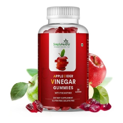 1 - Simply Herbal Apple Cider Vinegar Gummies, 30 gummies Unflavoured