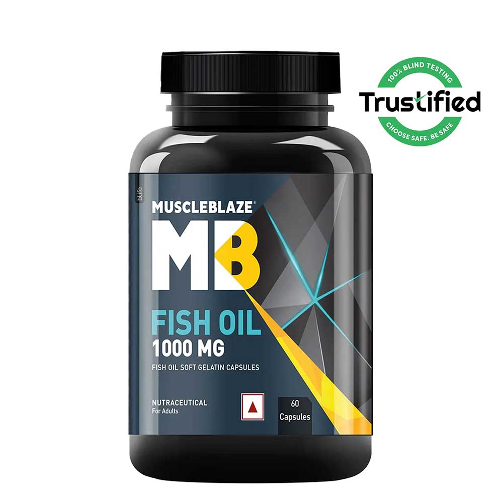 MuscleBlaze Fish Oil (1000 mg), 60 Softgels