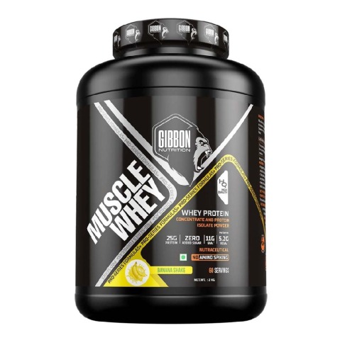 1 - Gibbon Nutrition Muscle Whey,  4.4 lb  Banana Shake 