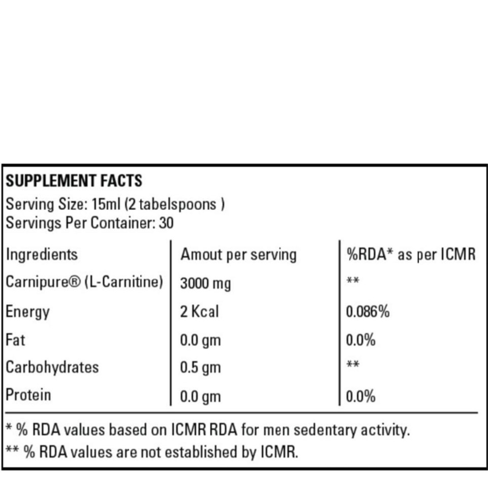 rda of l carnitine L-Carnitine 1000mg Capsules main image 1