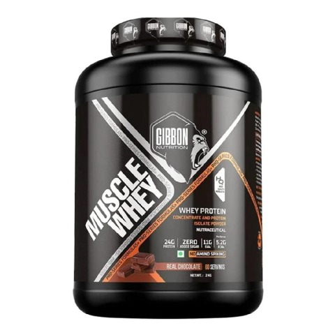 1 - Gibbon Nutrition Muscle Whey, 4.4 lb Real Chocolate