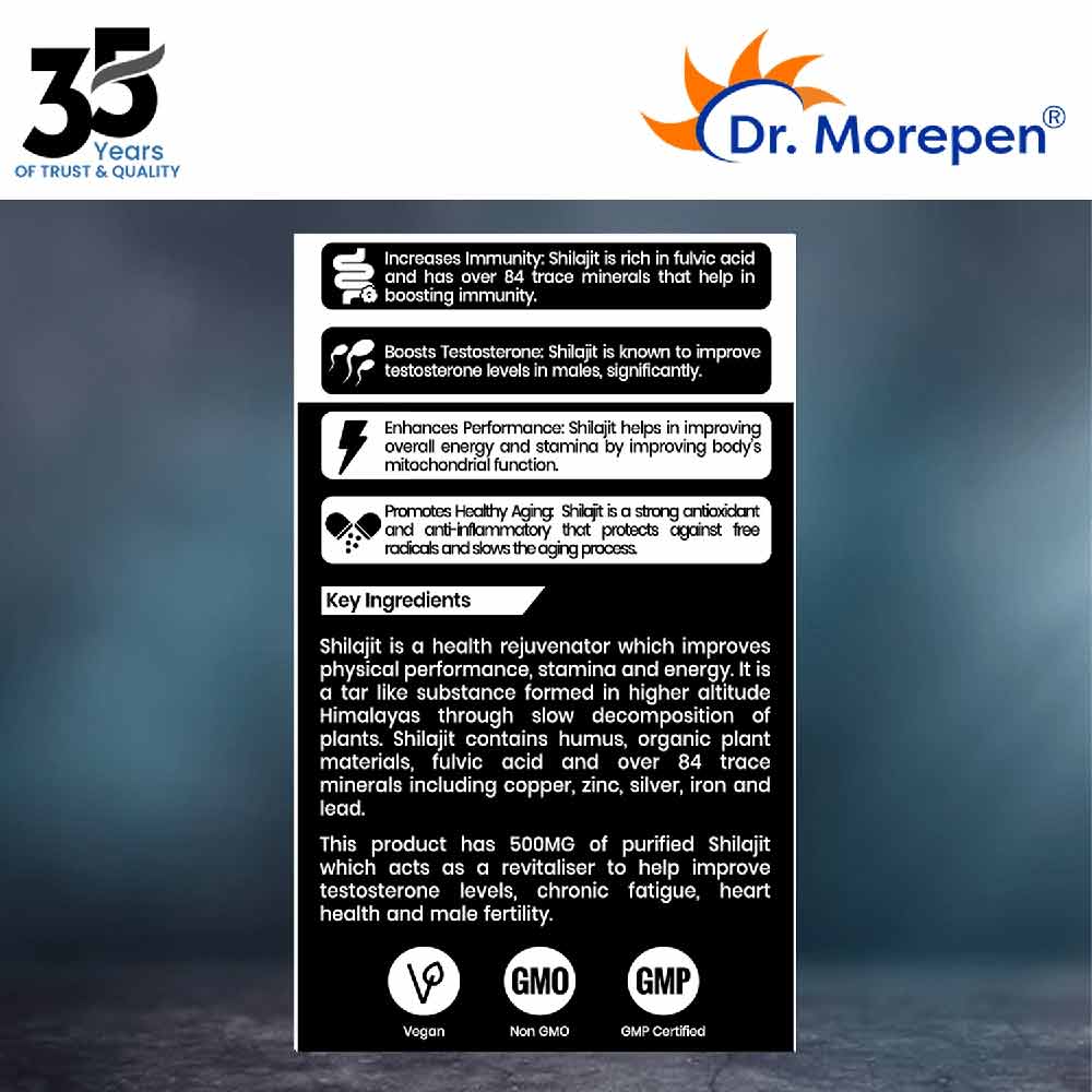 3 - Dr. Morepen Shilajit (Pack of 2),  60 capsules 