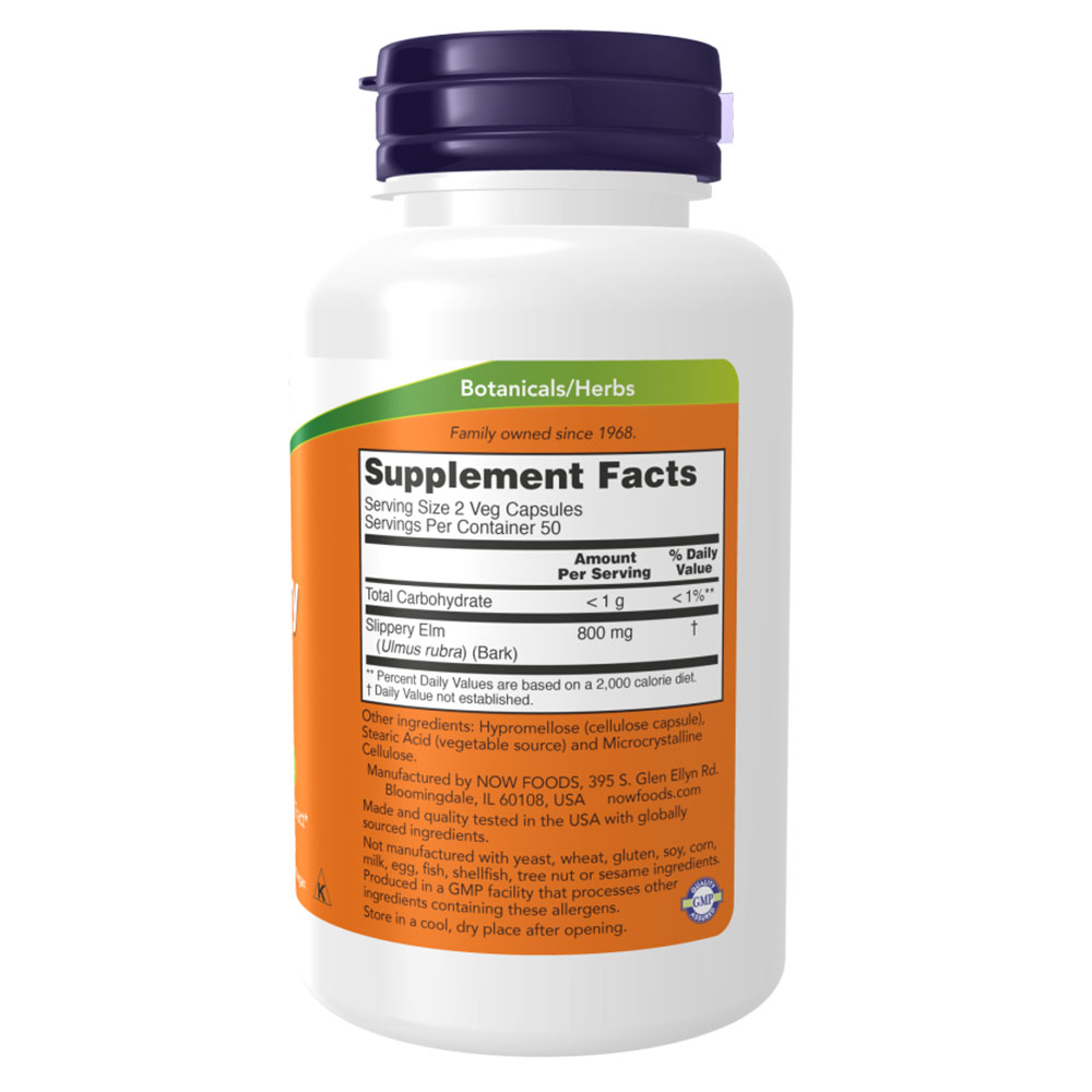 2 - Now Slippery Elm (400 mg),  100 capsules 