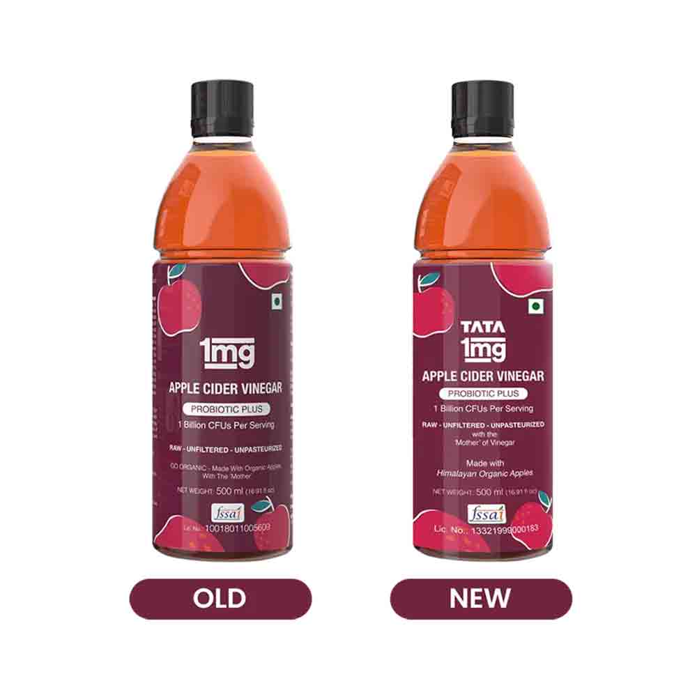 2 - Tata 1mg Apple Cider Vinegar Probiotic Plus,  500 ml  Unflavoured 