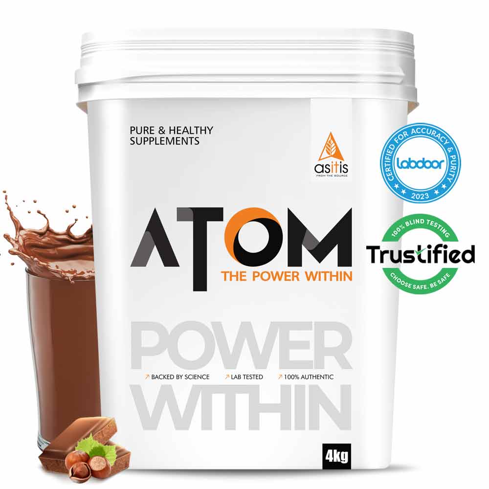 AS-IT-IS Nutrition ATOM Whey Protein with Enzymes, 8.8 lb Choco Hazel Fusion
