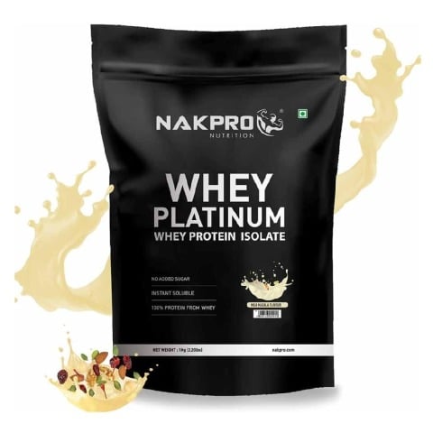 1 - Nakpro Whey Platinum Whey Protein Isolate,  2.2 lb  Milk Masala 