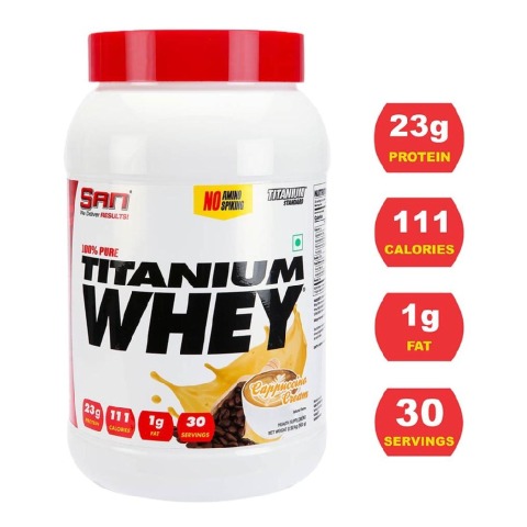 SAN 100% Pure Titanium Whey,  1.98 lb  Cappuccino Cream 