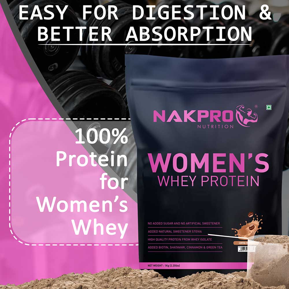 7 - Nakpro Women's Whey Protein,  2.2 lb  Coffee 