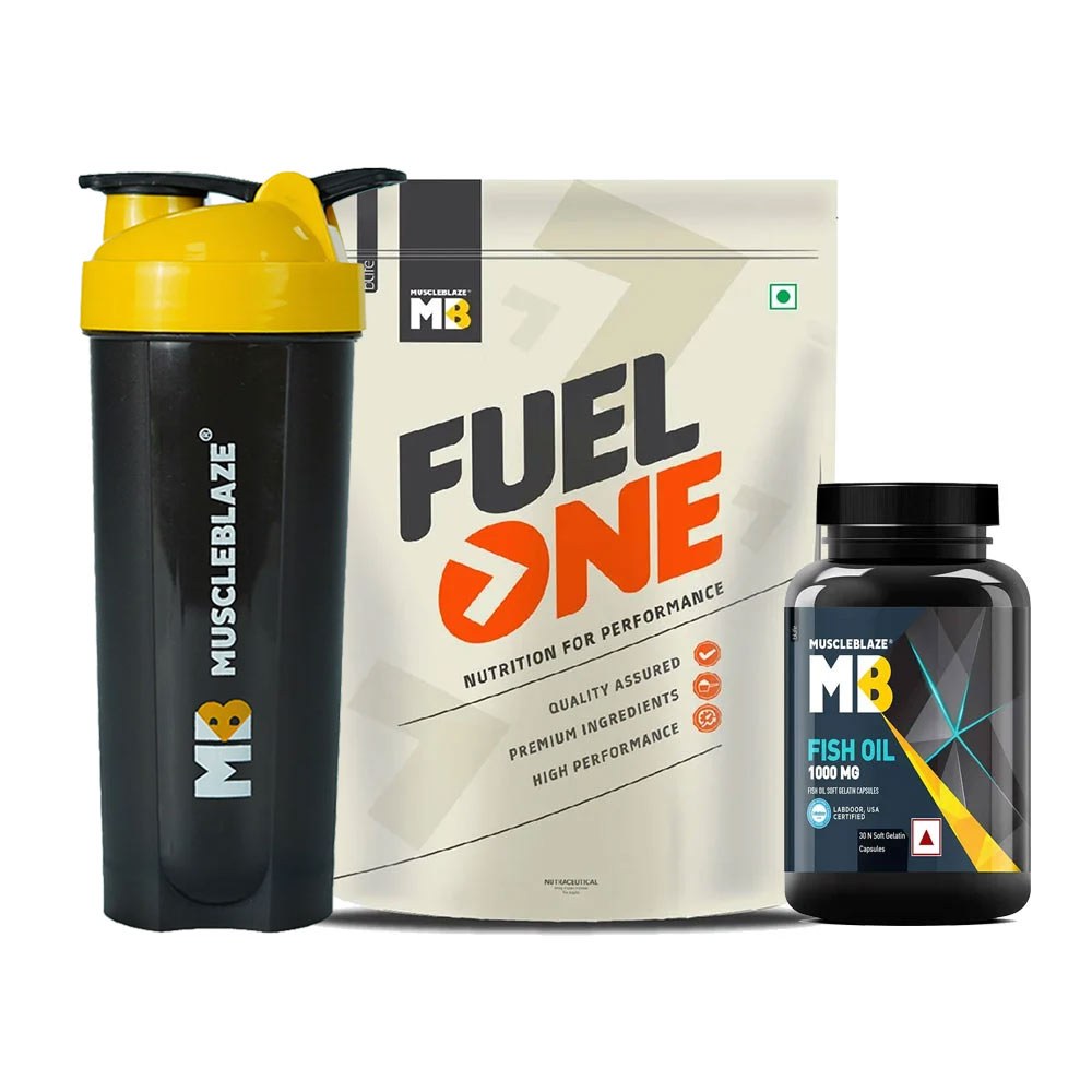 MB Fuel One Whey Protein Immunity+ 1kg & Fish Oil & Shaker Combo