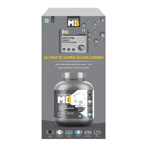 7 - MuscleBlaze Biozyme Performance Rich Chocolate 2 kg & Biozyme Daily Multivitamin OP,  90 tablet(s)  Unflavoured 