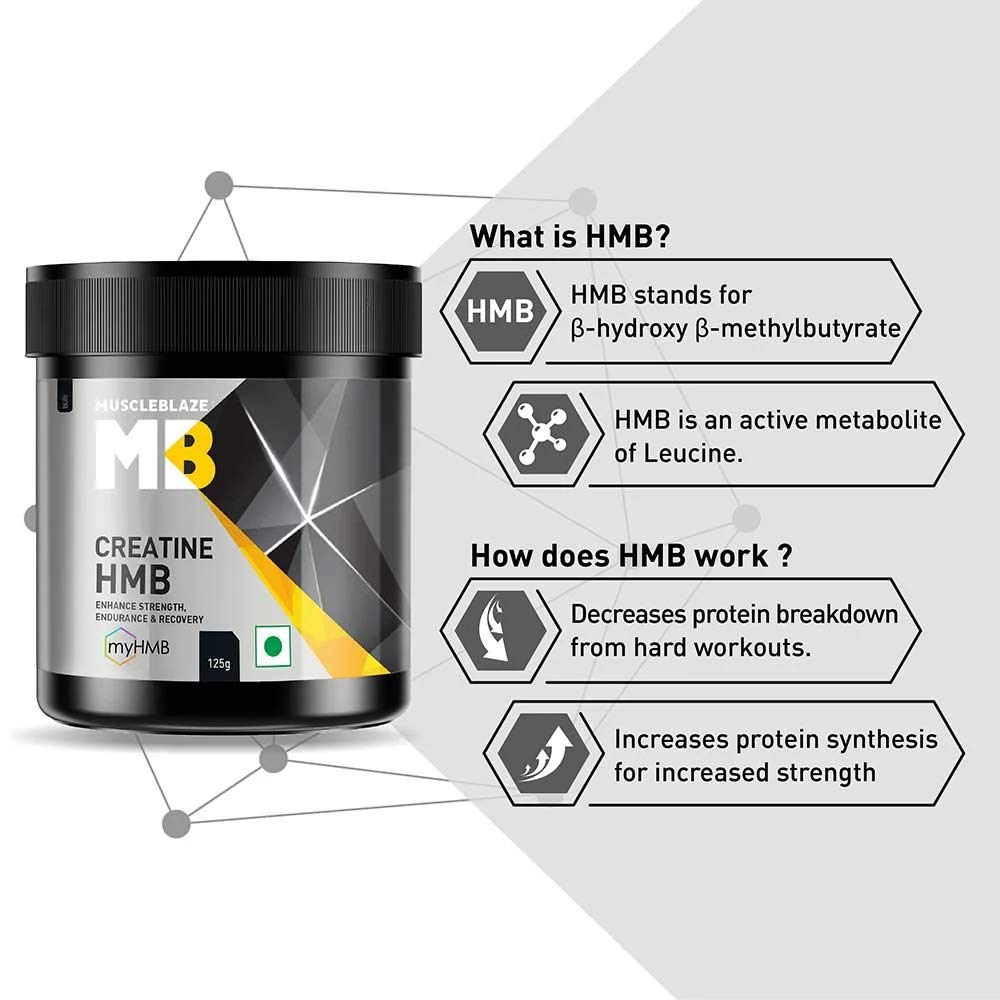 4 - MuscleBlaze Creatine HMB OP,  Unflavoured  0.27 lb 