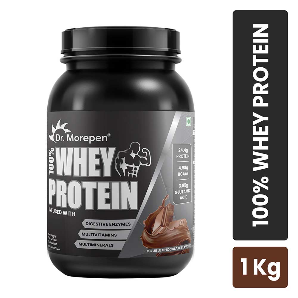 2 - Dr. Morepen Muscle Food 100% Whey Protein,  2.2 lb  Double Chocolate 