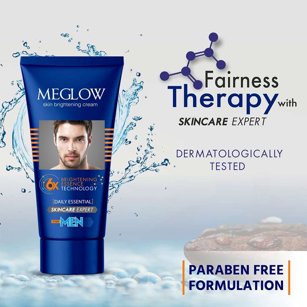 4 - Meglow Skin Brightening Face Cream for Men,  50 g  for All Skin Types (Pack of 2) 