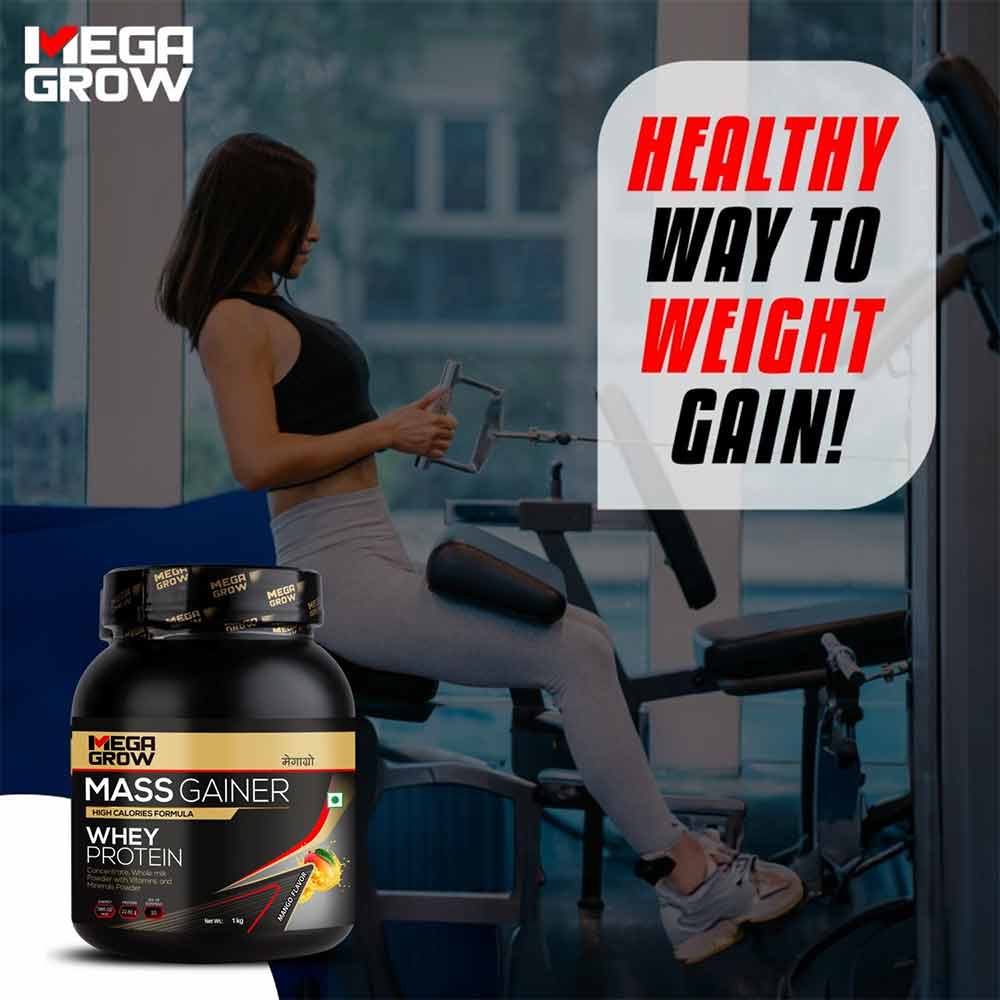 6 - Megagrow Mass Gainer High Calories Formula,  2.2 lb  Mango 