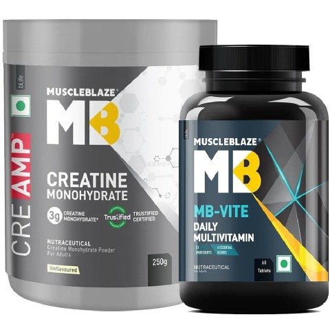 MuscleBlaze MB-VITE Multivitamin & Creatine Monohydrate CreAMP Combo