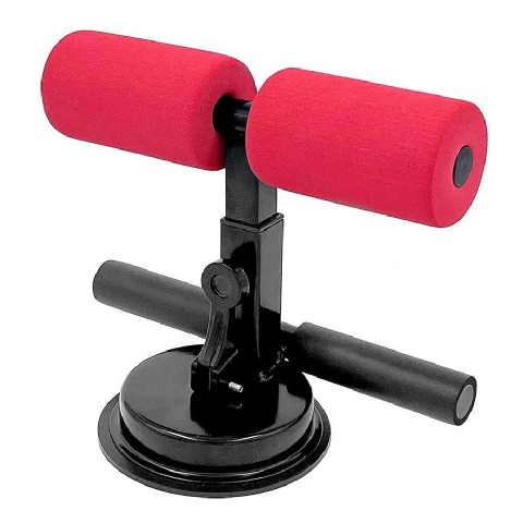 1 - SLOVIC Portable Sit-Up Bar,  Red/Black  Free Size 