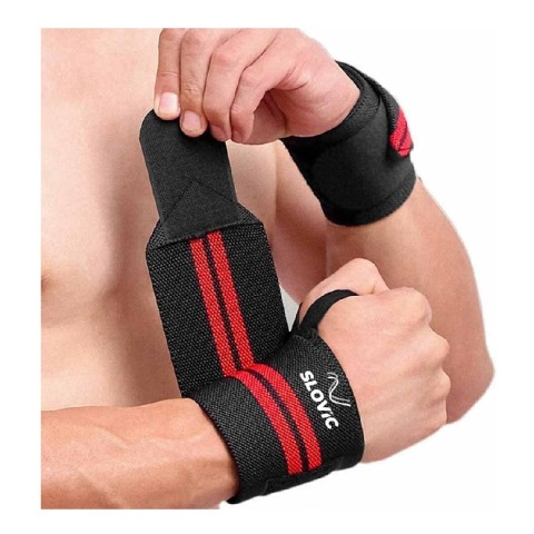 1 - SLOVIC Wrist Support,  Black/Red  Free Size 