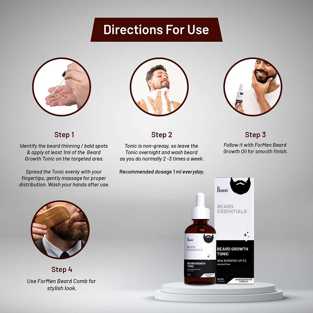 4 - ForMen Beard Growth Tonic,  30 ml  for All Skin Types 