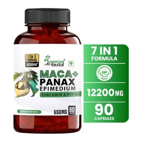 1 - Humming Herbs Maca with Panax Ginseng,  90 capsules 