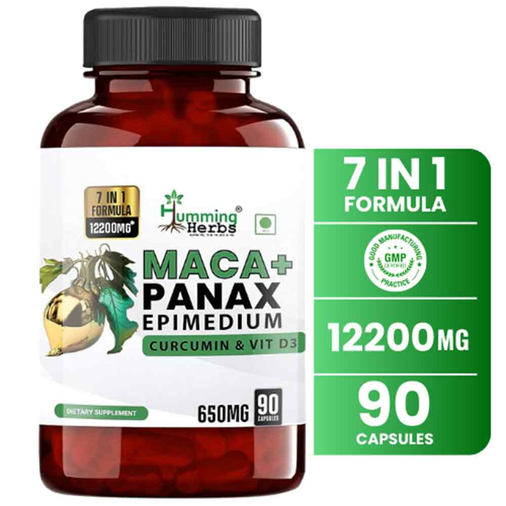 1 - Humming Herbs Maca with Panax Ginseng,  90 capsules 