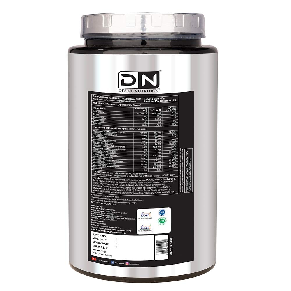 2 - Divine Nutrition Life Whey,  2.2 lb  Chocolate 