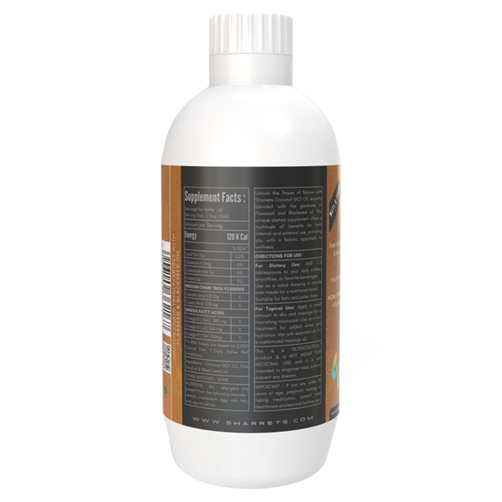 2 - Sharrets Coconut MCT Oil & Omega 3,6,9,  946 ml 
