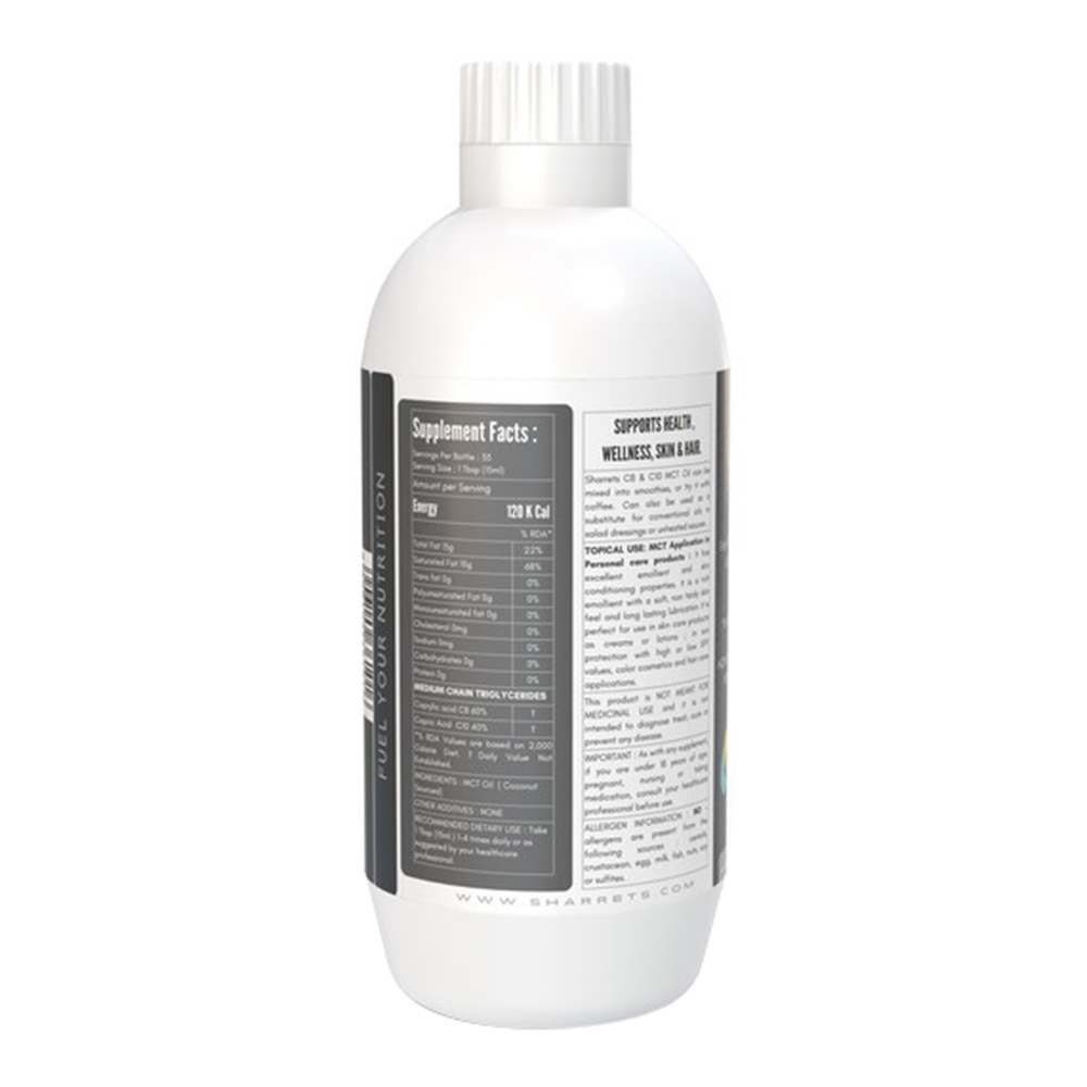 2 - Sharrets C8 & C10 MCT Oil,  500 ml  Unflavoured 