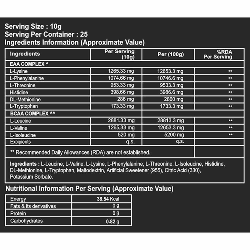 4 - Divine Nutrition EAA,  Apple Mojito  0.55 lb  25 Servings 