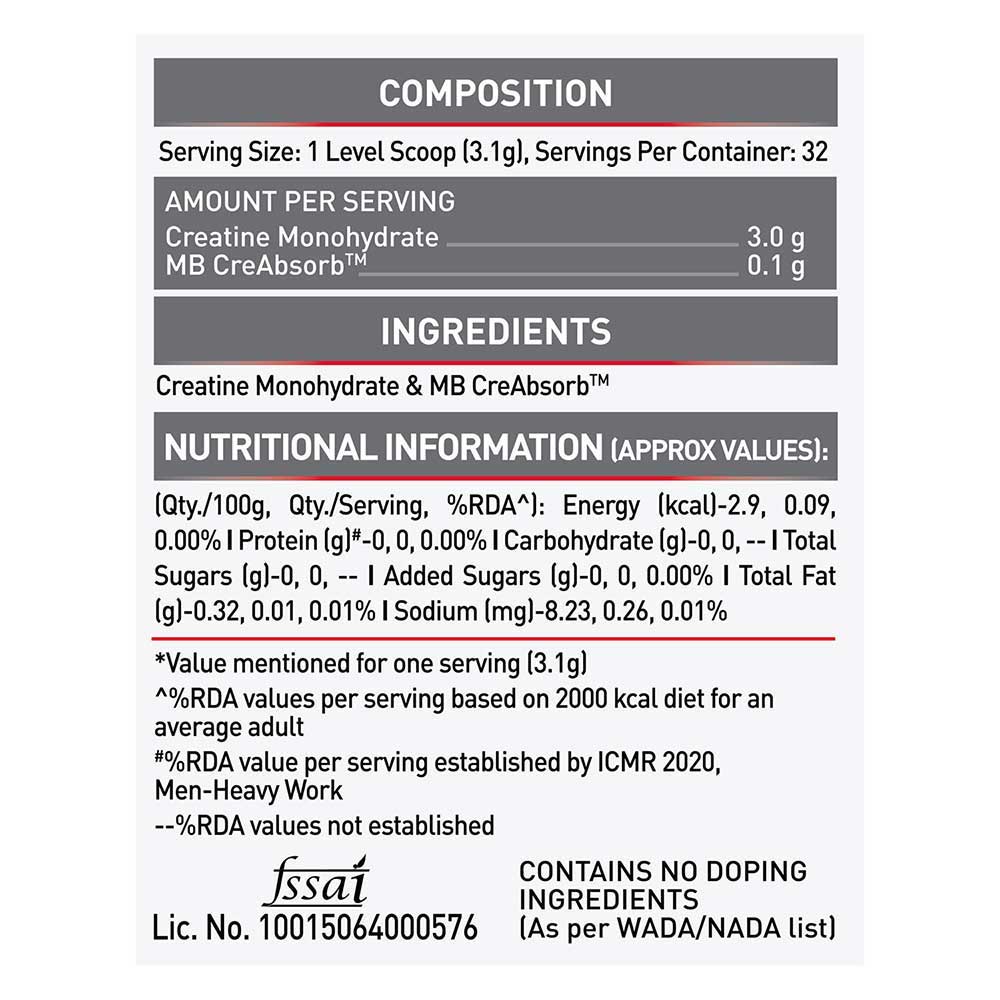 MuscleBlaze PRE Workout 200 Xtreme & Creatine Monohydrate 0.22 lb Combo