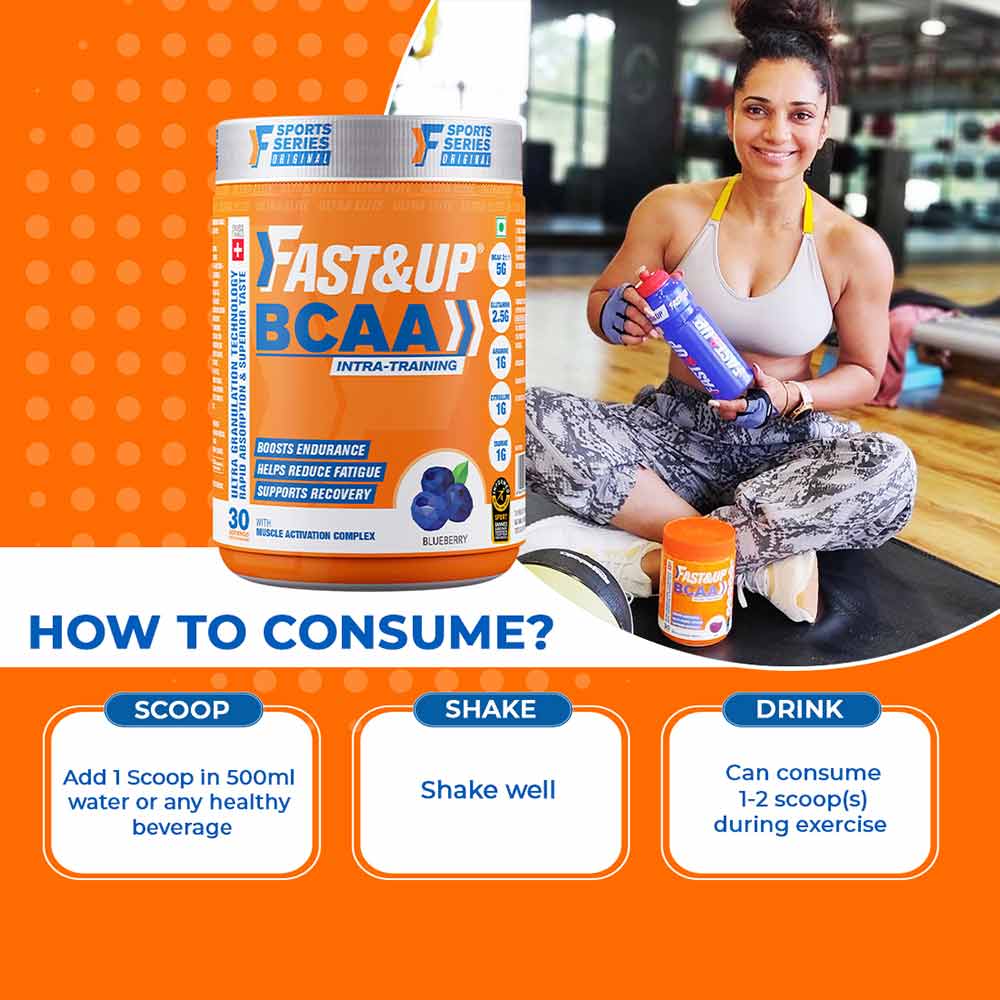 4 - Fast & Up BCAA,  0.99 lb  30 Servings  Blueberry 
