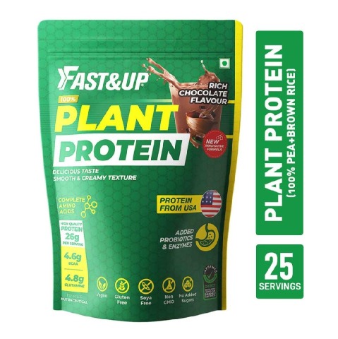 1 - Fast & Up Plant Protein,  2.1 lb  Rich Chocolate 