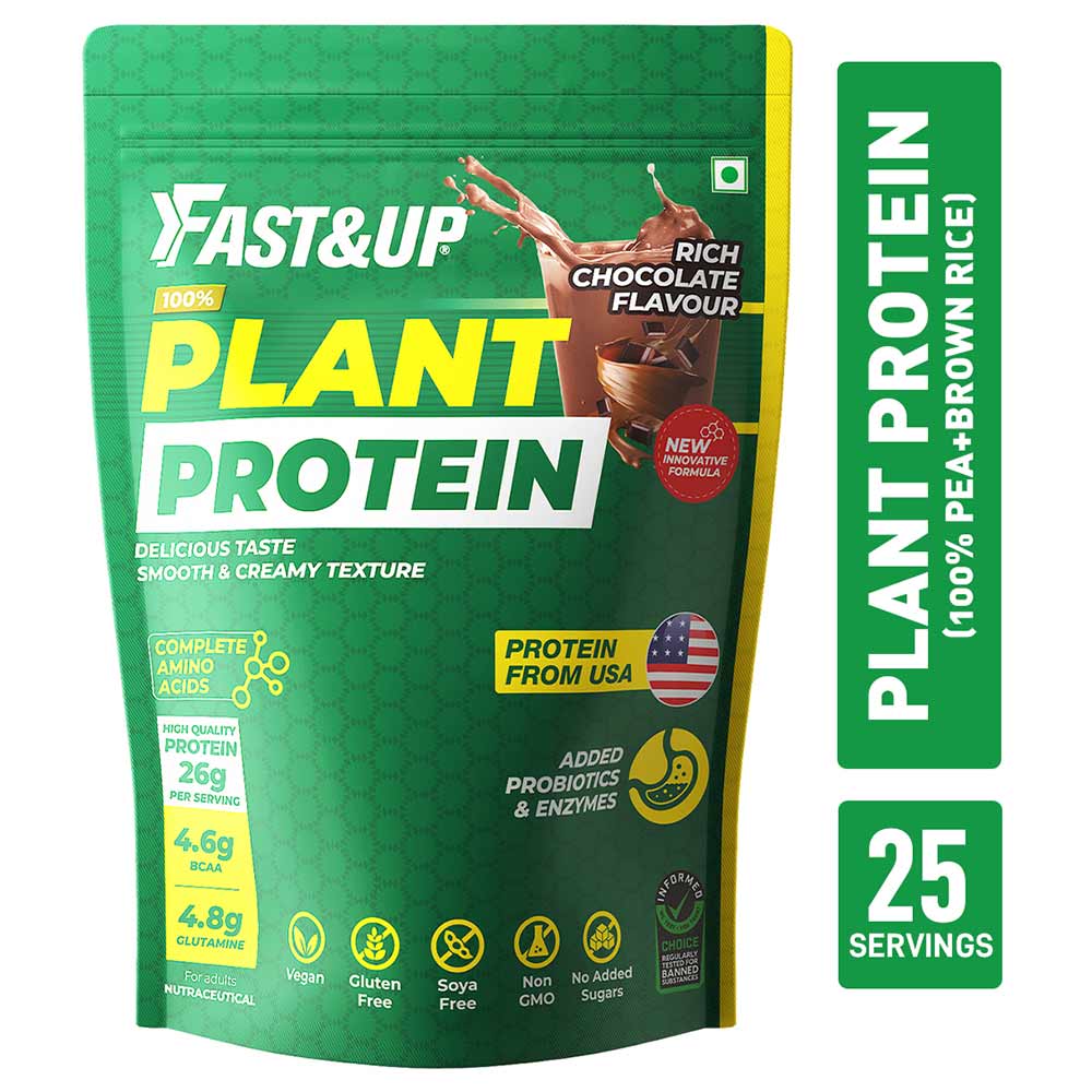 1 - Fast & Up Plant Protein,  2.1 lb  Rich Chocolate 