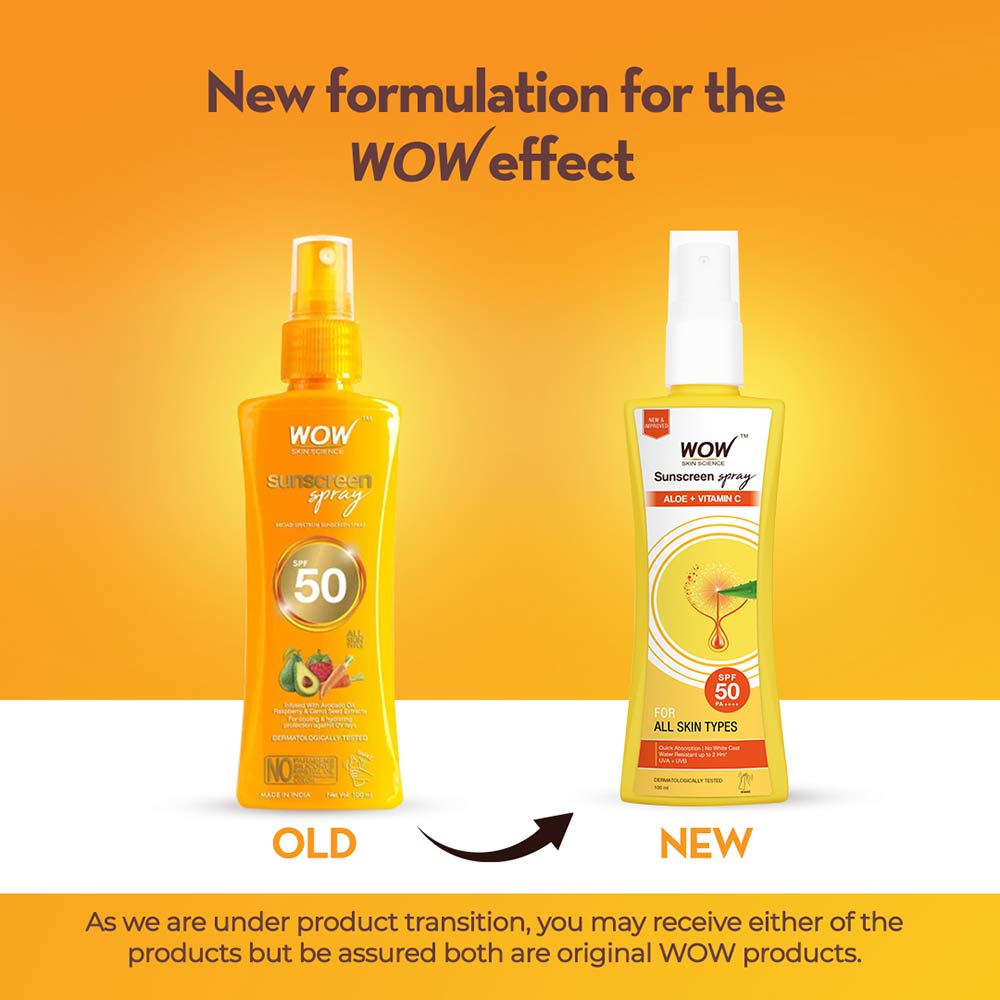2 - WOW Skin Science Sunscreen Spray,  100 ml  SPF 50 