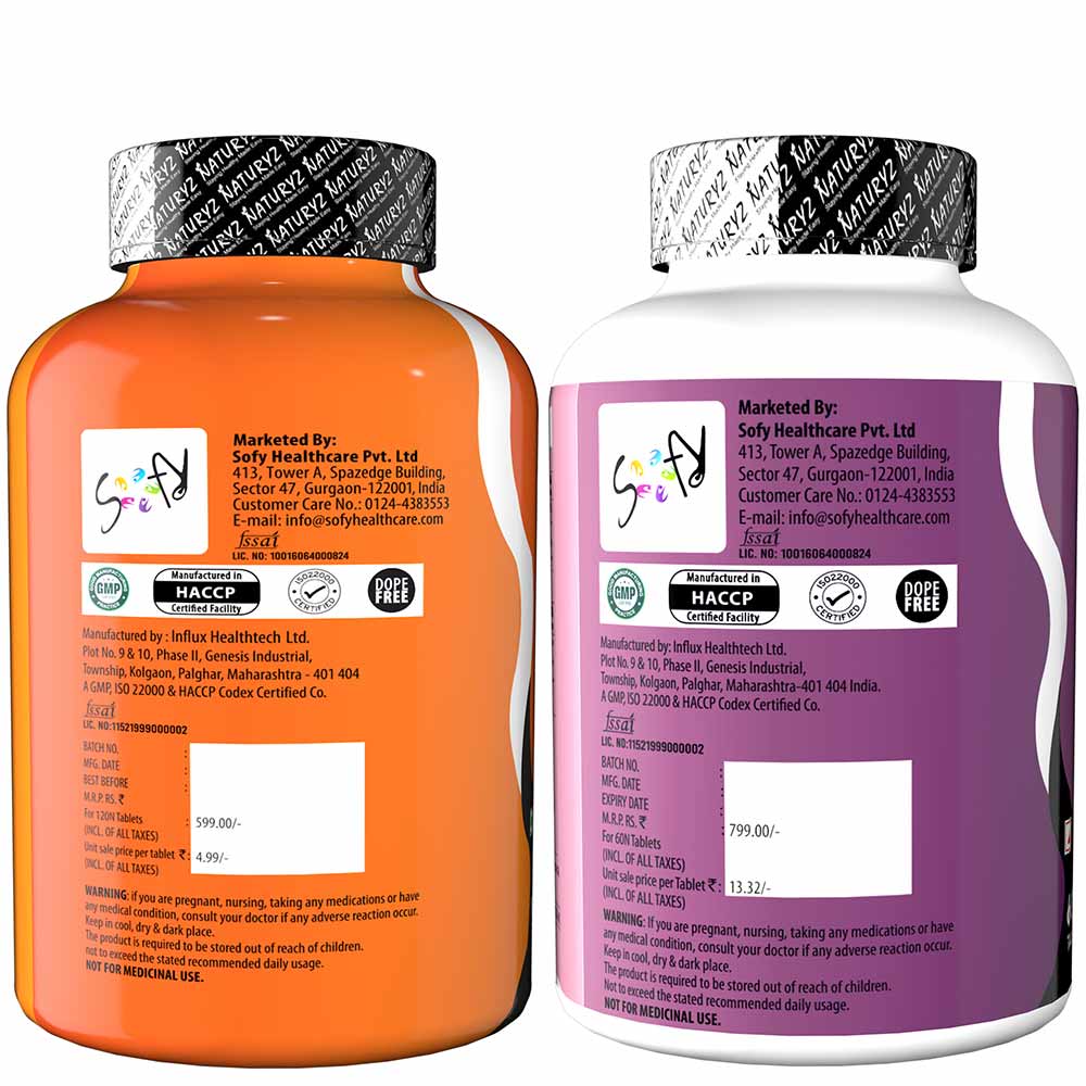 3 - Naturyz Calcium Plus 120 Tablets & Jointe 60 Tablets Combo,  2 Piece(s)/Pack  Unflavoured 