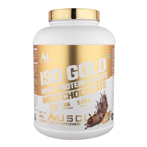 1 - Muscle Leb Iso Gold Whey Protein Isolate,  4.4 lb  Milk Chocolate 