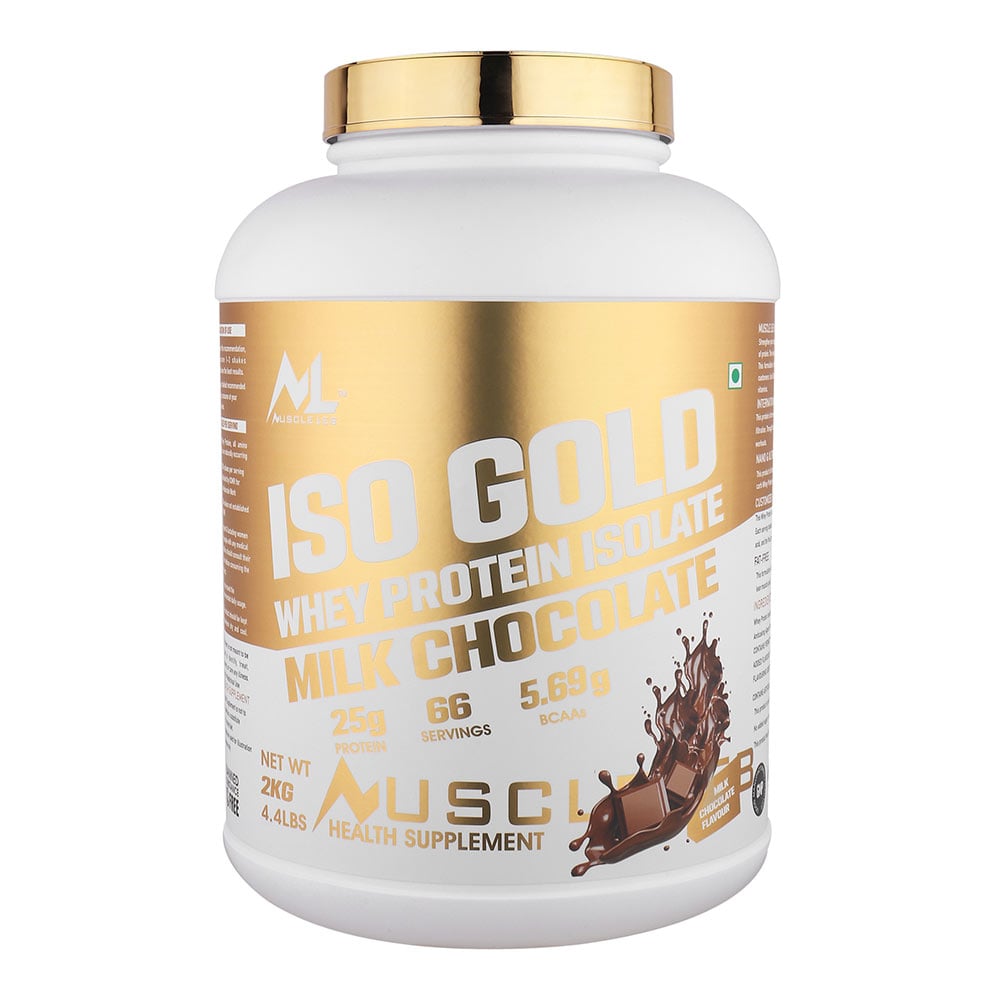 1 - Muscle Leb Iso Gold Whey Protein Isolate,  4.4 lb  Milk Chocolate 