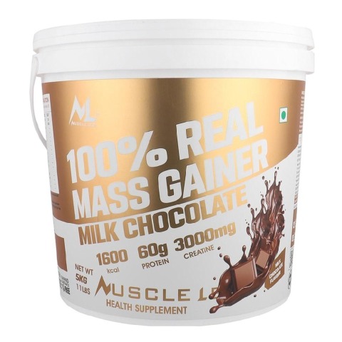 1 - Muscle Leb 100% Real Mass Gainer,  11 lb  Milk Chocolate 