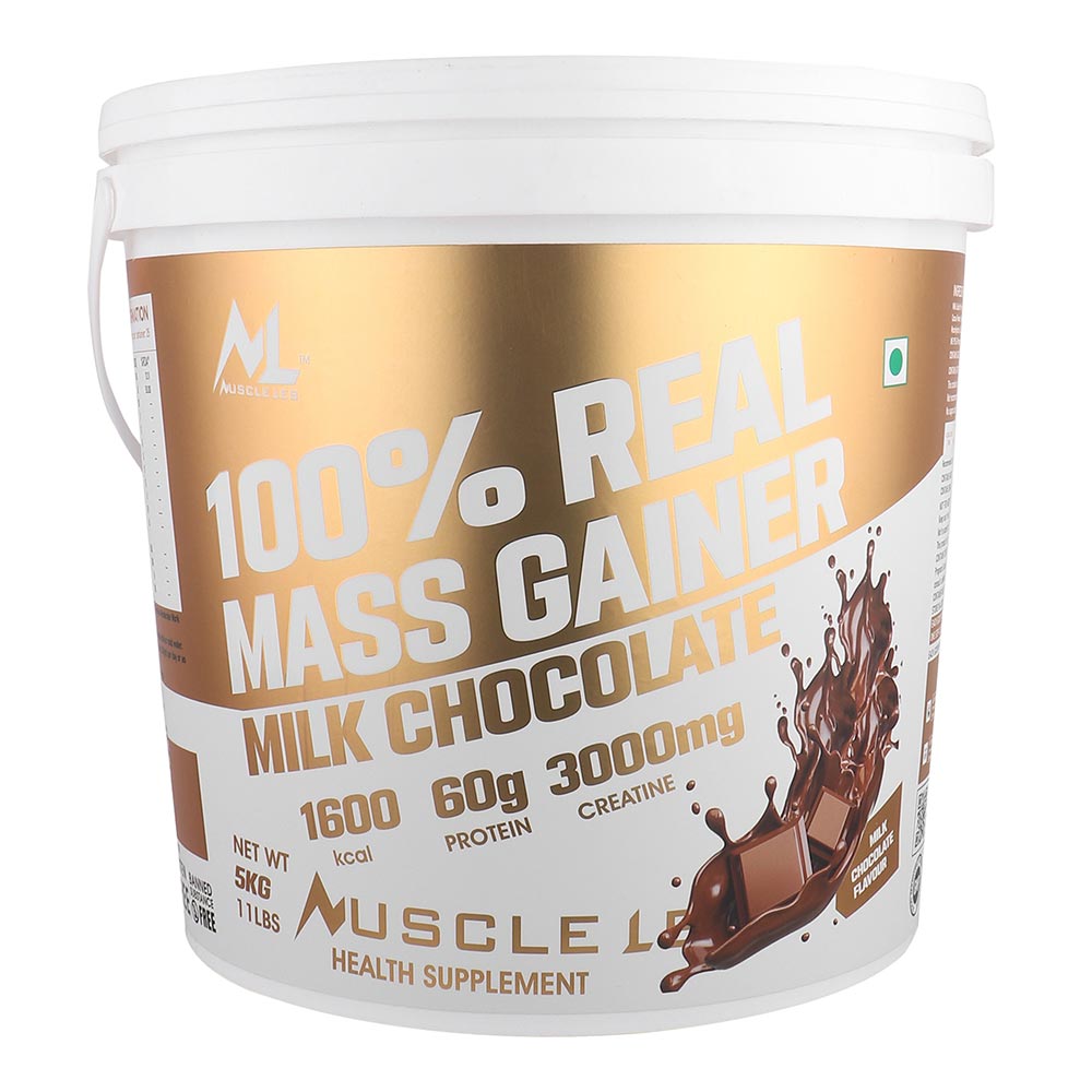 1 - Muscle Leb 100% Real Mass Gainer,  11 lb  Milk Chocolate 