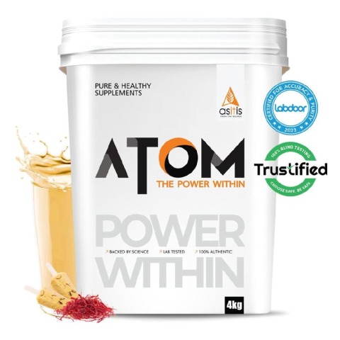 1 - AS-IT-IS Nutrition ATOM Whey Protein with Enzymes,  8.8 lb  Kesar Kulfi 