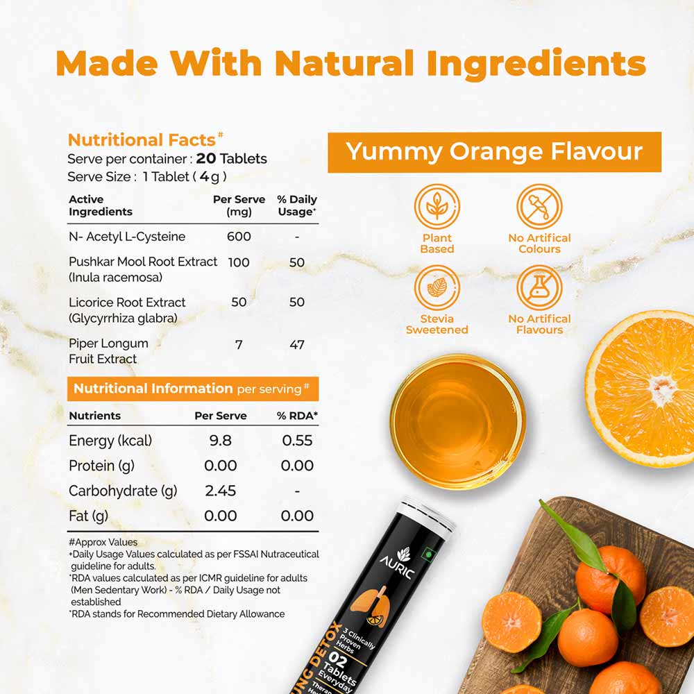 8 - Auric Lung Detox Yummy Orange,  60 tablet(s) 