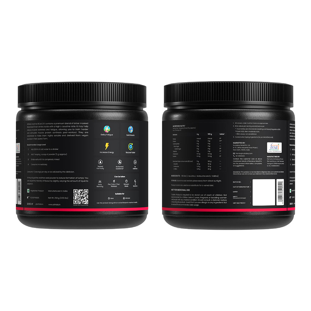 3 - Athlab Anytime BCAA,  0.55 lb  50 Servings  Unflavoured 