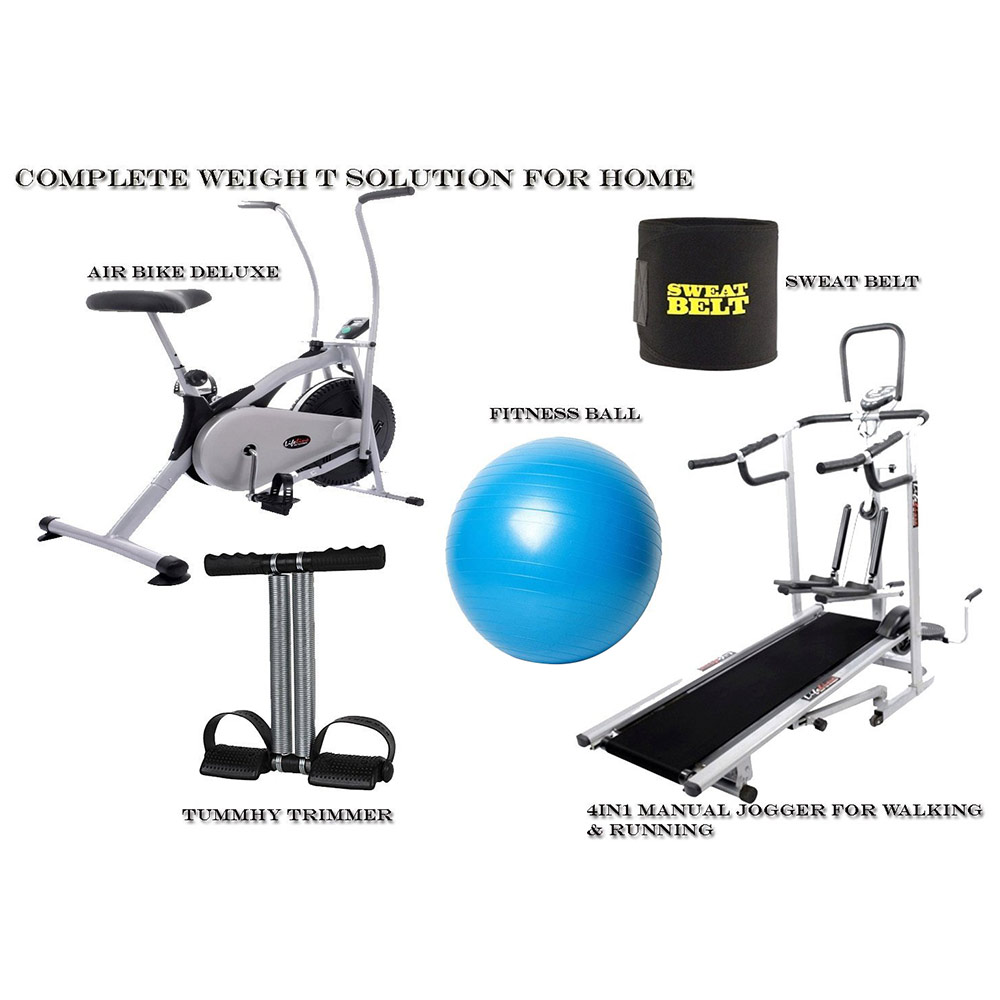 Lifeline Air Bike Deluxe, in Manual Treadmill, Bonus Tummy