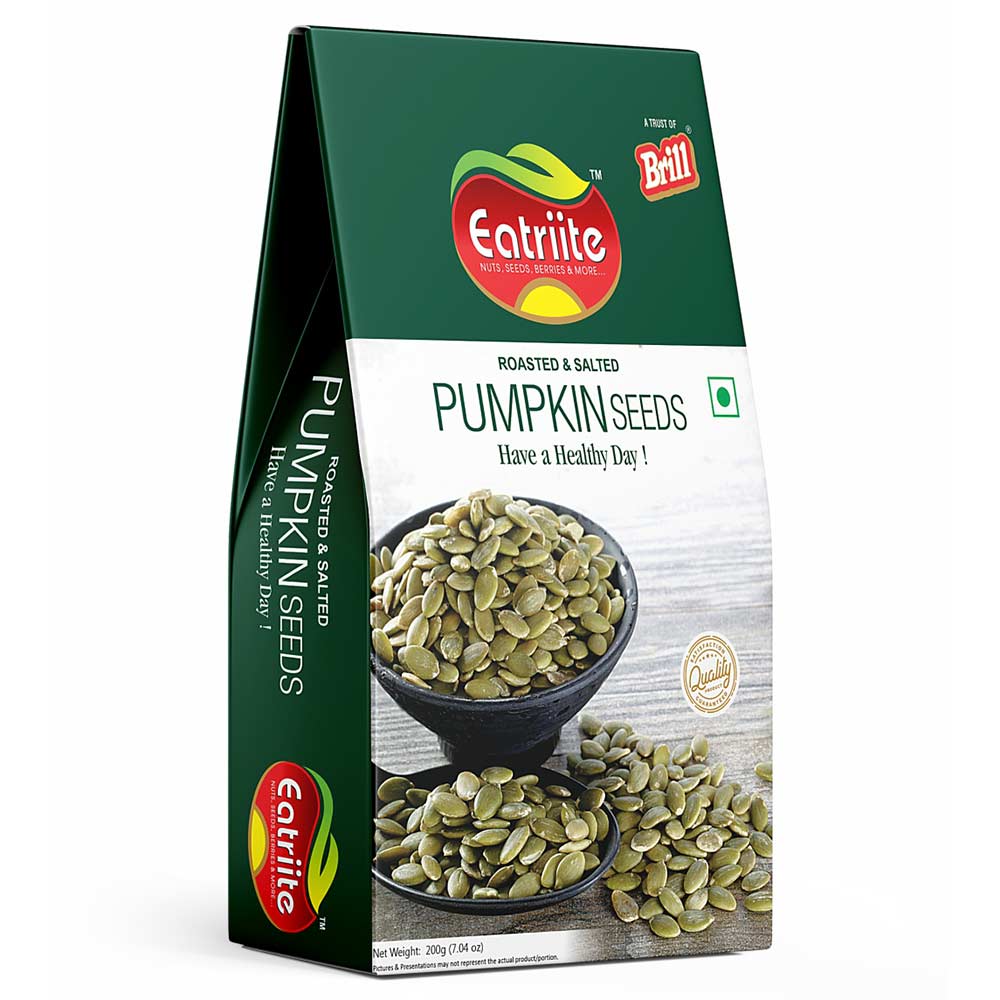 1 - Eatriite Roasted & Salted Pumpkin Seeds,  Unflavoured  200 g 