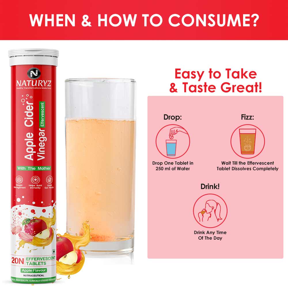 13 - Naturyz LEAN CUTZ Thermogenic Fat Burner 90 Tablets & Apple Cider Vinegar 20 Tablets Combo,  2 Piece(s)/Pack  Unflavoured & Apple 