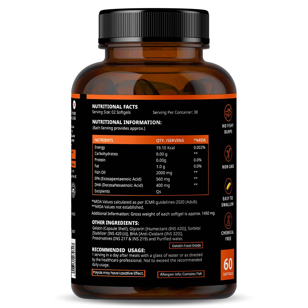 2 - Nirvasa Salmon Fish Oil Triple Strength (Pack of 6),  60 capsules 