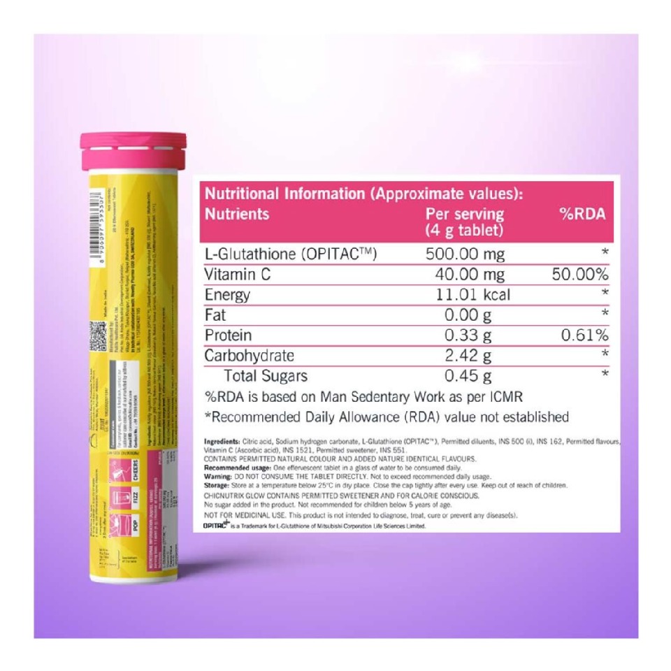 chicnutrix glutathione review Glutathione Tablets for Glowing & Brightening Skin main image 1