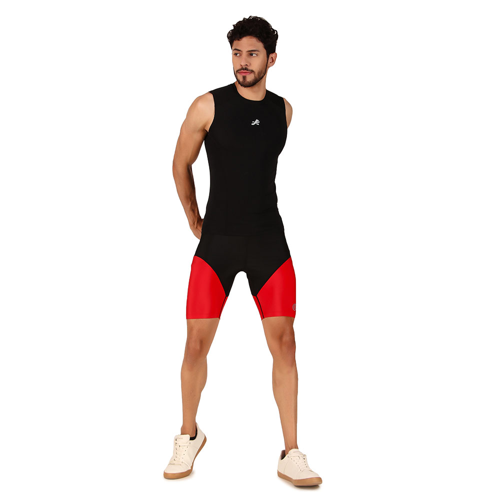 4 - Redesign Nylon Compression Cut Sleeve Tshirt,  Black  Medium 