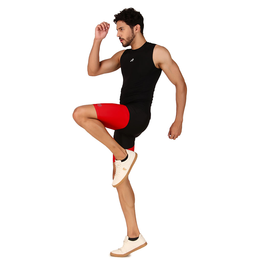 12 - Redesign Nylon Compression Cut Sleeve Tshirt,  Black  Medium 