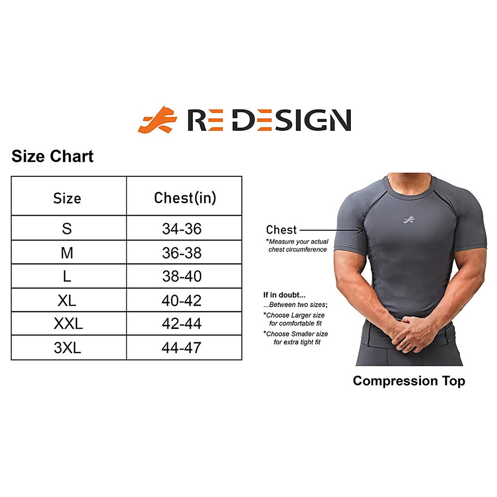 6 - Redesign Nylon Compression Cut Sleeve Tshirt,  White  XXL 
