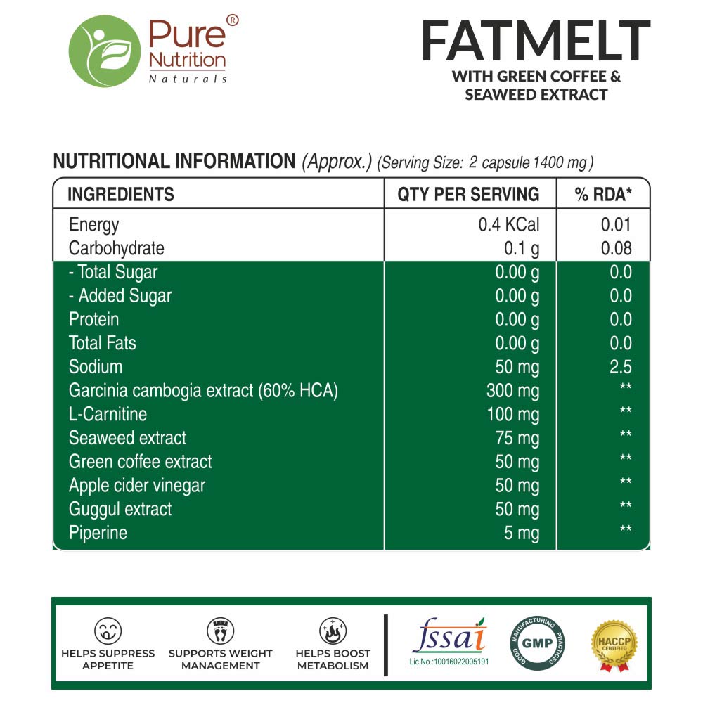 2 - Pure Nutrition FATMELT,  60 veggie capsule(s) 